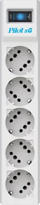 Сетевой фильтр ZIS Pilot sG (5 розеток, 1.8 м, белый)