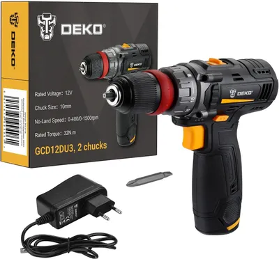 Дрель-шуруповерт Deko GCD12DU3 063-4114 (с 1-им АКБ)