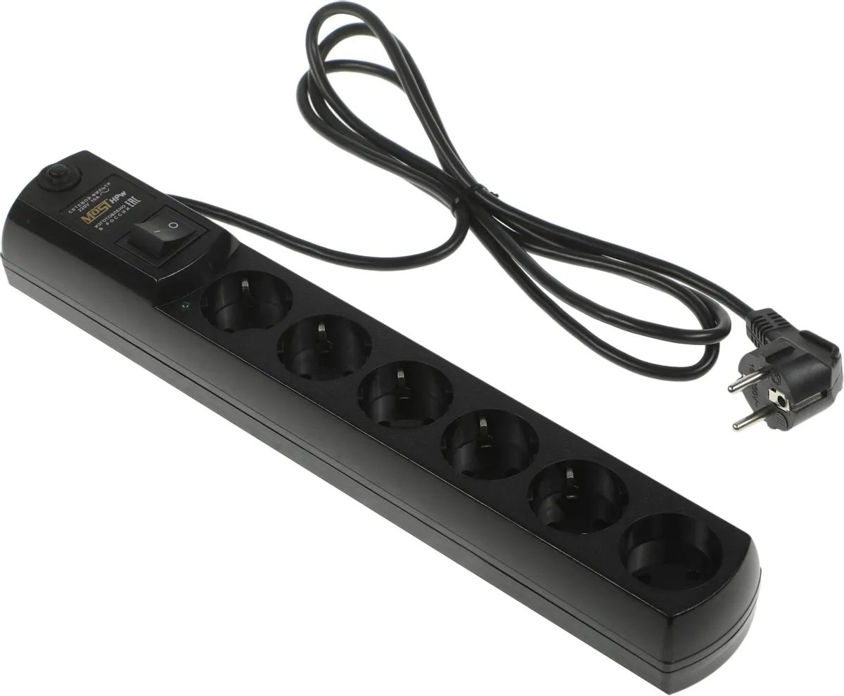 Сетевой фильтр Most HPW 2 м (черный)