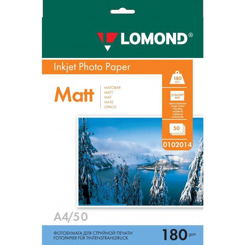 Lomond Матовая A4 180 г/кв.м. 50 листов (0102014)