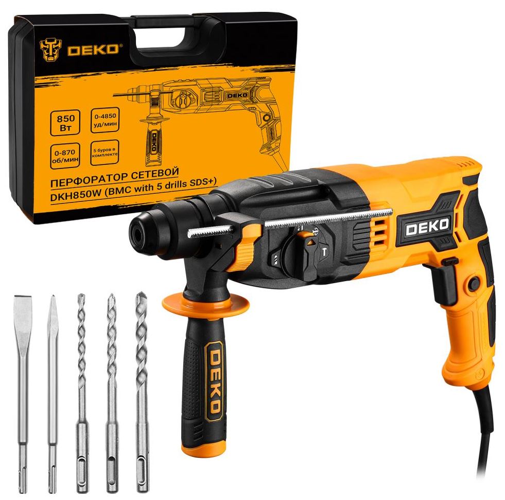 Перфоратор Deko DKH850W (5 предметов)