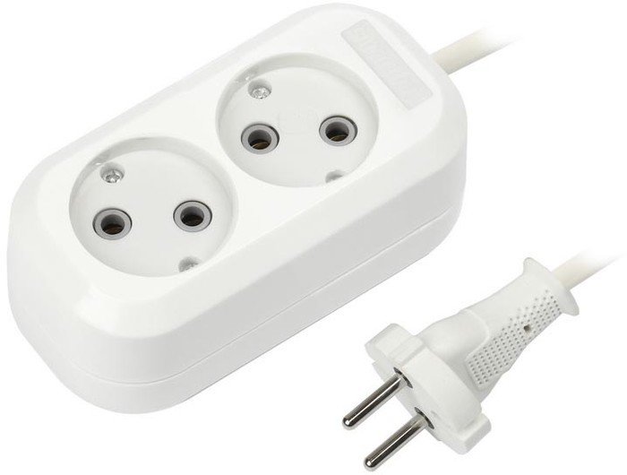 SMARTBUY (SBE-10-2-02-N) 2 гнз х 2,0 м (10А/2.2кВт, ПВС 2х1.0)