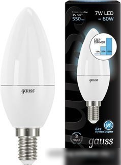 Светодиодная лампа Gauss E14 7 Вт 4100 К [103101207-S]