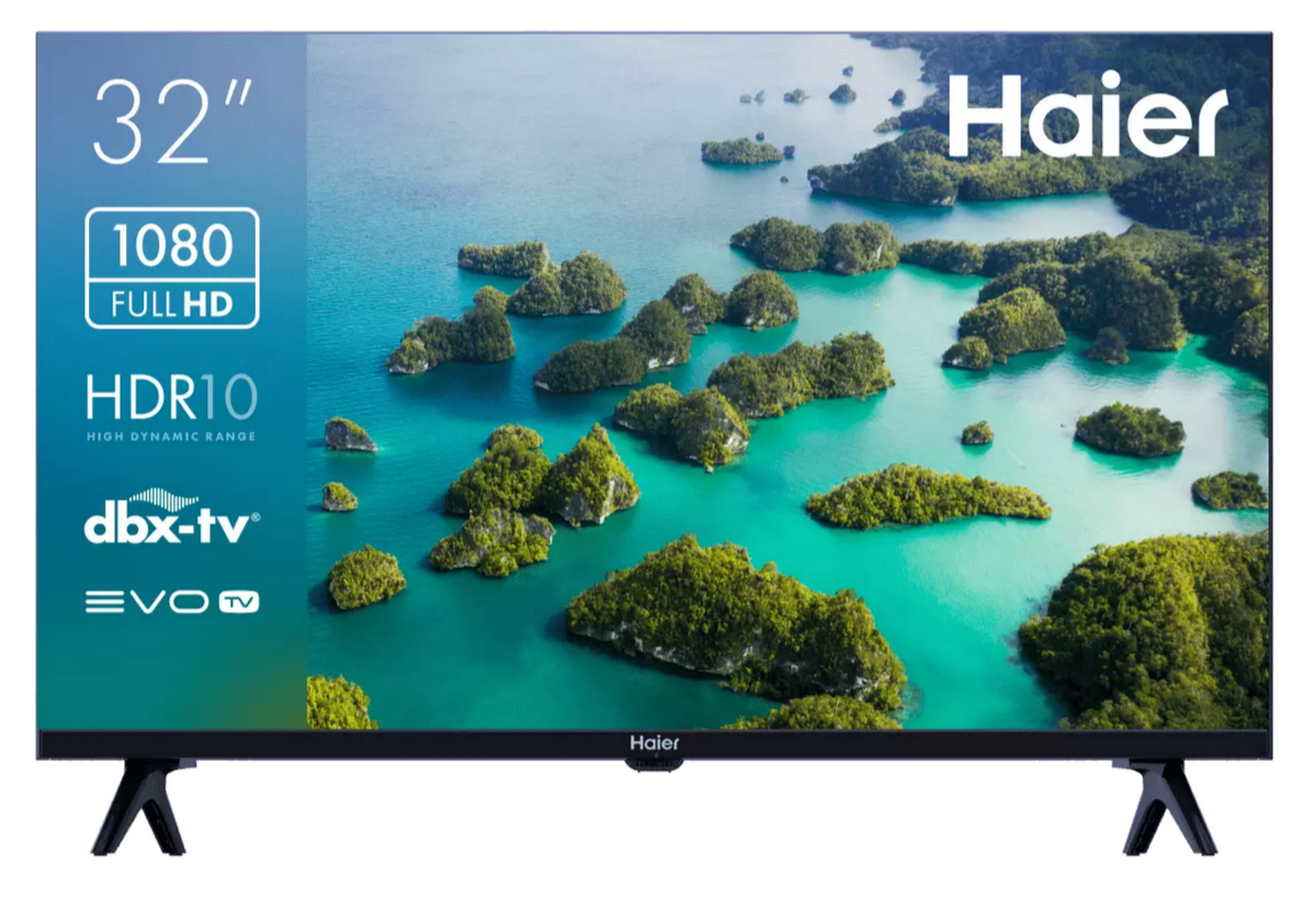 HAIER 32" Smart TV S2, FULL HD, черный, СМАРТ ТВ, Android TV