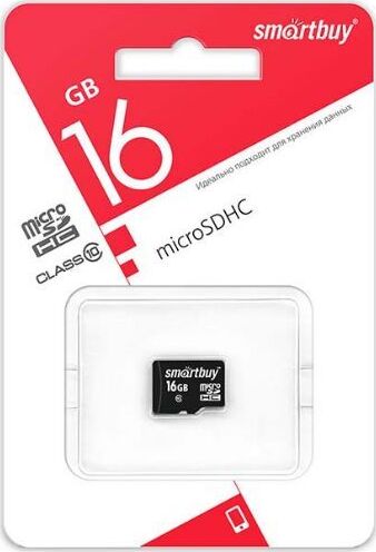 Карта памяти SMARTBUY MicroSDHC 16GB Сlass10