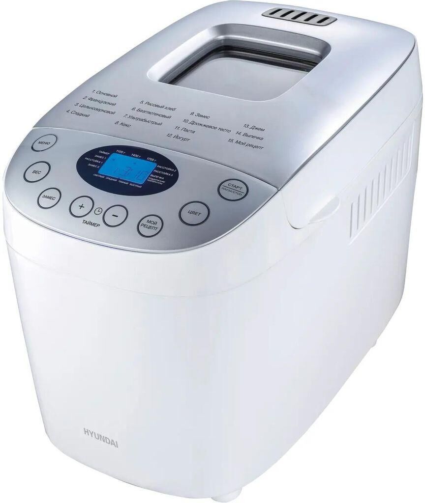 HYUNDAI Хлебопечь HYBM-4083 850Вт белый/серебристый