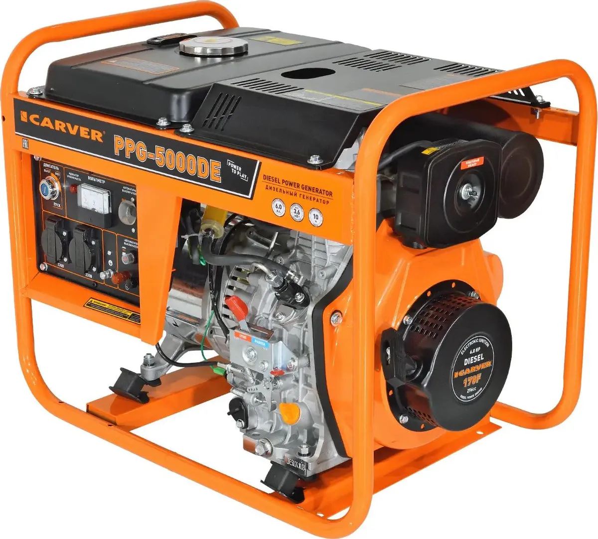 Дизельный генератор Carver PPG-5000DE