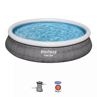 BESTWAY Бассейн с надувным бортом 457х84см 9677л 57313 (004783)