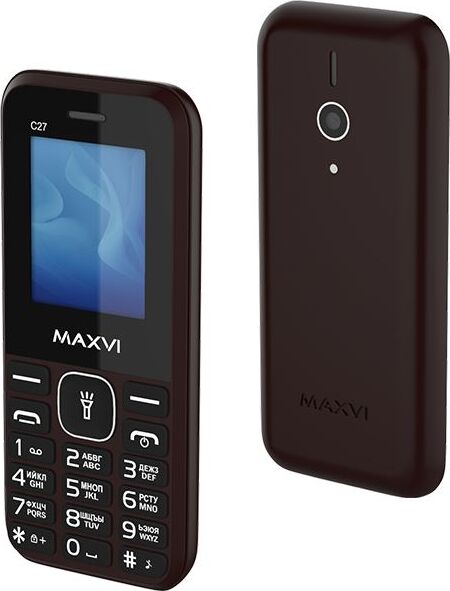 Кнопочный телефон Maxvi C27 (коричневый)