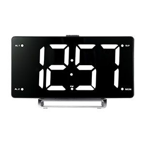 Настольные часы Soundmax SM-1561U (черный/белый)