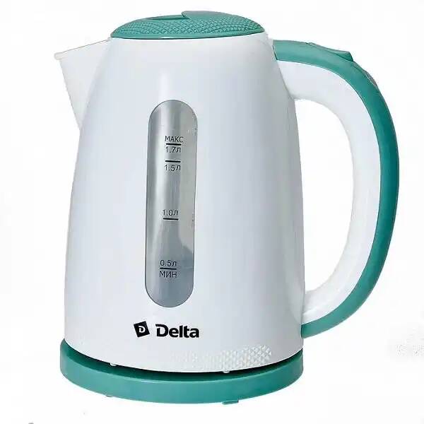 Электрочайник Delta DL-1106 (белый/мятный)
