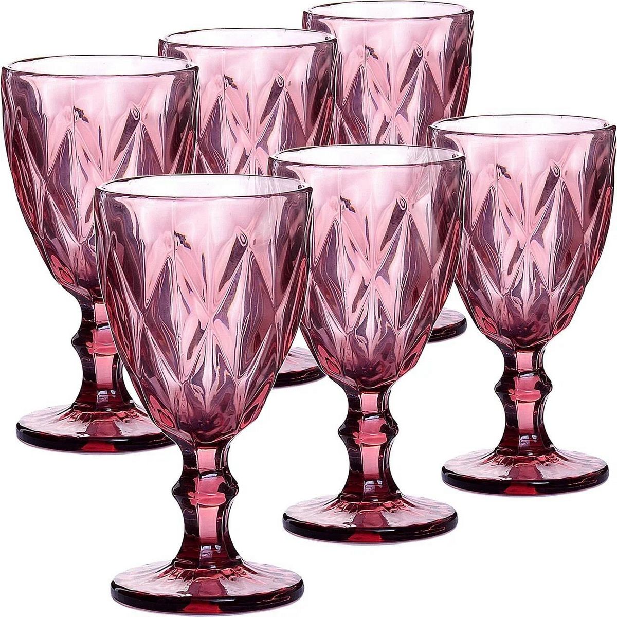 LORAINE 60433 Набор бокалов 340 мл 6 шт розовый LR (х4)