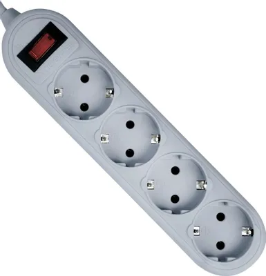 Defender ES Lite 4 розетки, серый, 1.8 м