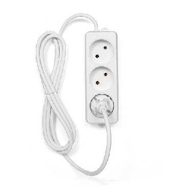 Гарнизон 3 розетки, белый, 2 м (EL-NL3-W-2)