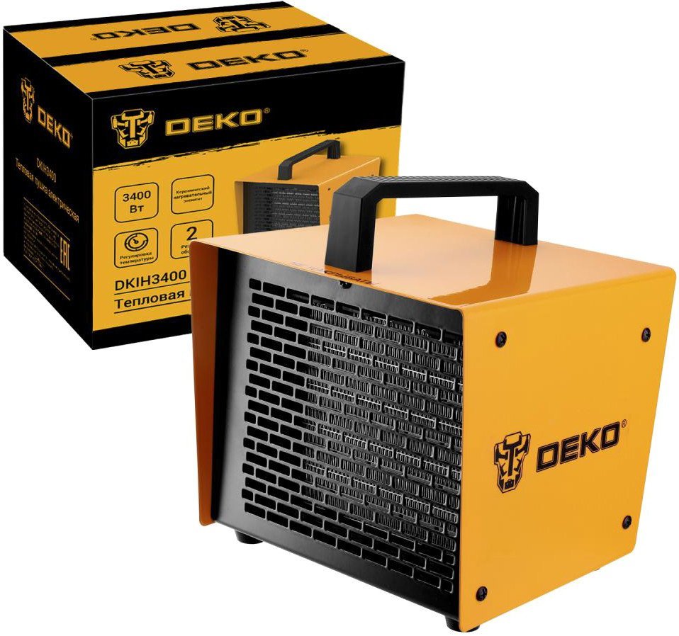 Электрическая тепловая пушка DEKO DKIH3400, 3400Вт 080-1013