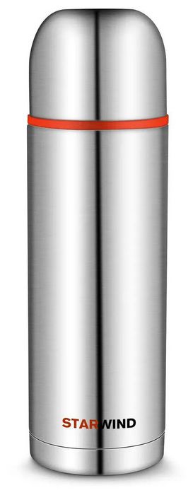 Термос StarWind 20-1000 1л (серебристый/красный)