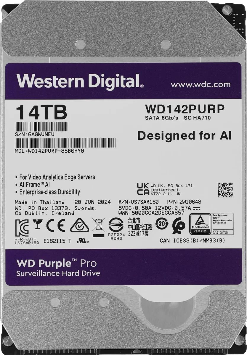 WD Purple Pro Surveillance 14TB WD142PURP