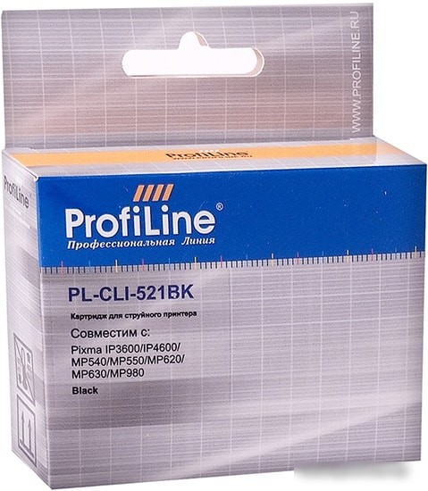 Картридж ProfiLine PL-CLI-521BK-BK (аналог Canon CLI-521 Black)