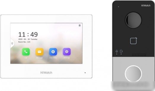 Комплект видеодомофона HiWatch DS-D100IKWF