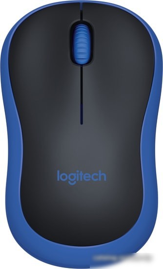 Мышь Logitech M185 (черный/синий)