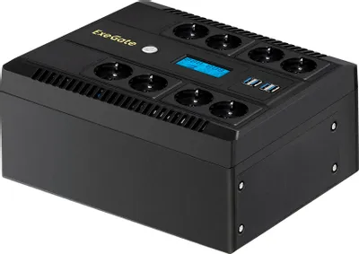 Источник бесперебойного питания ExeGate Neo Smart LHB-800.LCD.AVR.8SH.CH.USB EX293857RUS