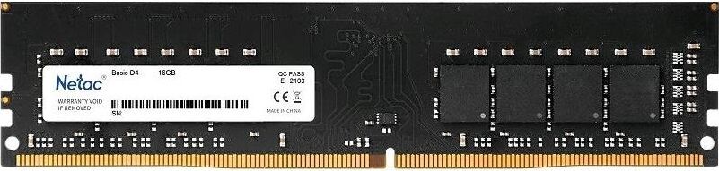Оперативная память Netac Basic 16GB DDR4 PC4-25600 NTBSD4P32SP-16