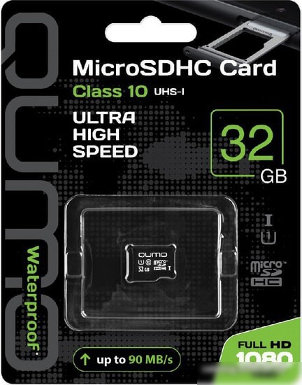 Карта памяти QUMO microSDHC QM32GMICSDHC10U1NA 32GB
