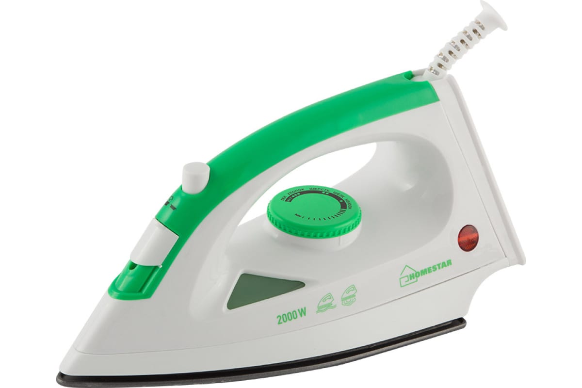 Утюг HomeStar HS-4001 (белый/зеленый)