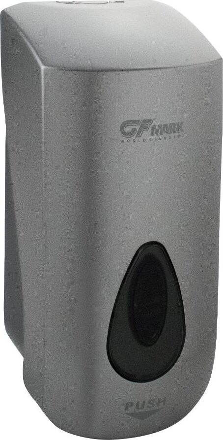 GFMARK 620 Дозатор жидкого МЫЛА, универсальный, пластиковый, СЕРЫЙ, большой, с глазком-капля, 1000 м