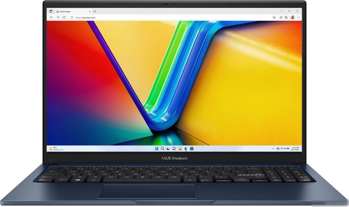 ASUS [Ноутбук] VivoBook X1504MA-BQ601 [90NB17I1-M01140] Quiet Blue 15.6" {FHD Core 3 304/DDR5 8GB/25