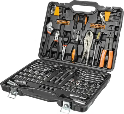 Универсальный набор инструментов Bort BTK-123 (123 предмета)