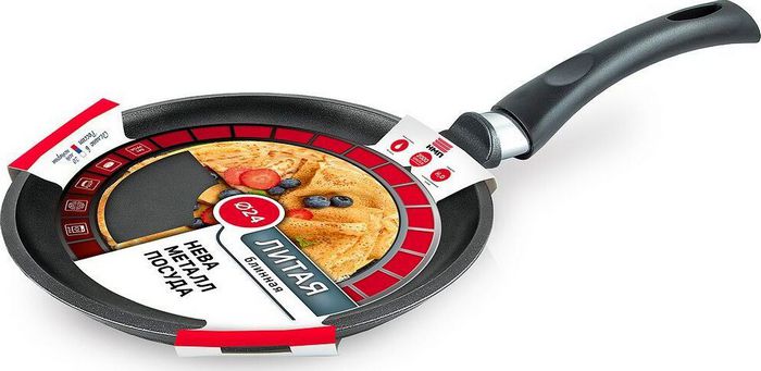 Сковорода НЕВА МЕТАЛЛ ПОСУДА 6224 блинная д.24