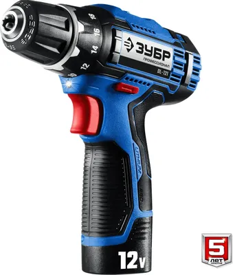Дрель-шуруповерт Зубр Профессионал DL-121-22F (с 2-мя АКБ, LED фонарь, кейс)