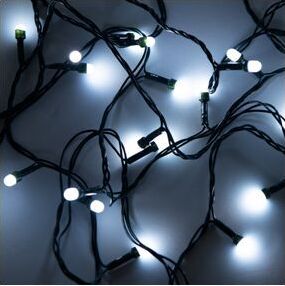 FUNRAY "Минишарики", SE-MINI-110W, 10М, 100LED, хол.белый,темно-зел.шн 0,7м, контр