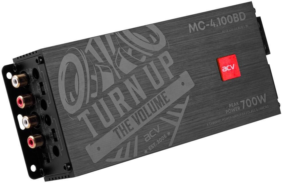 ACV MC-4.100BD micro 4*100Вт\4-3-2 канал\4-2Ом\HPF\LPF\High-input\Bluetooth\D class
