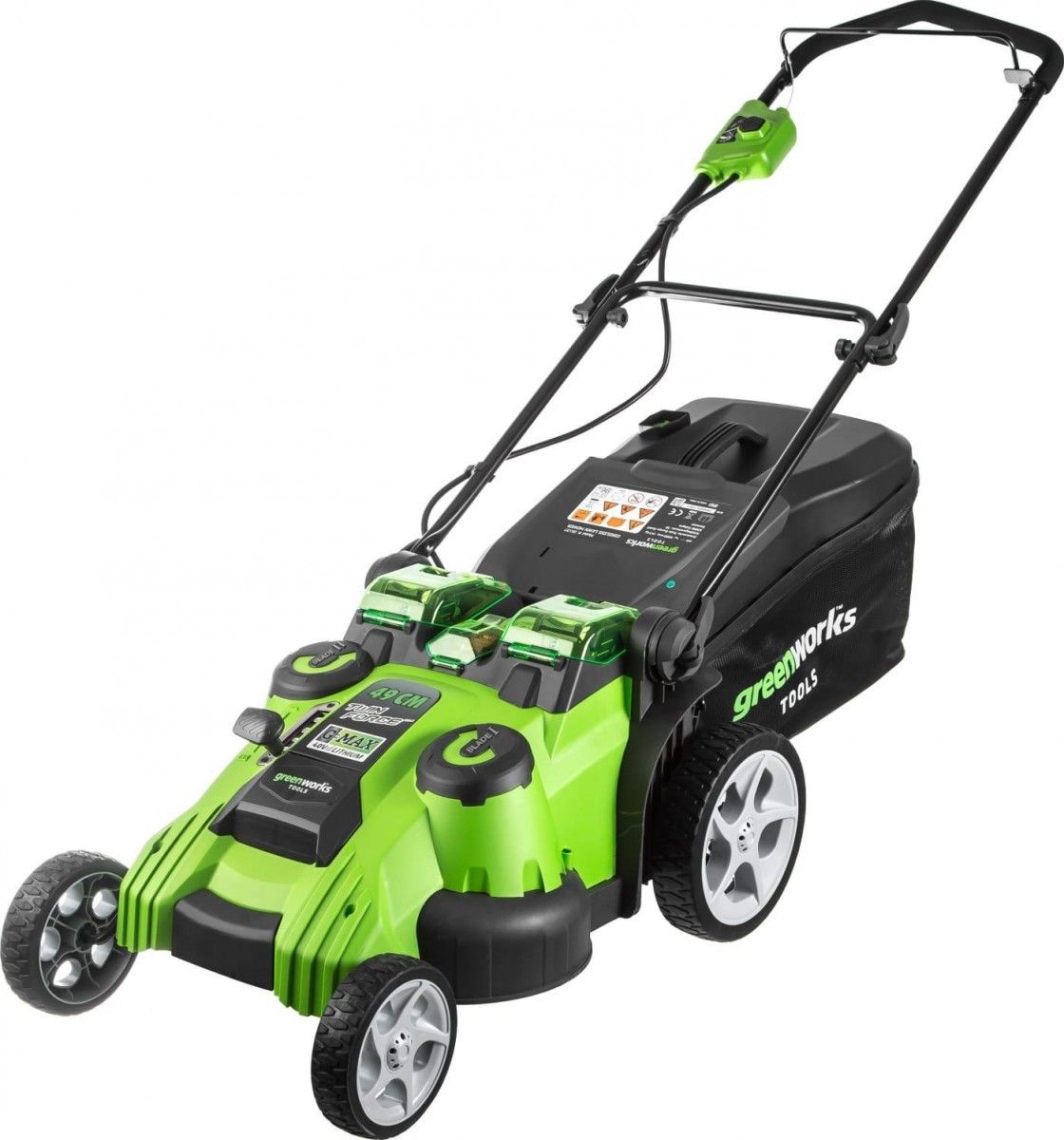 Колёсная газонокосилка Greenworks G40LM49DBK4 (с 1-м АКБ 4 Ah)