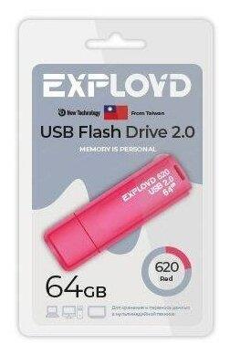 USB Flash EXPLOYD EX-64GB-620-Red