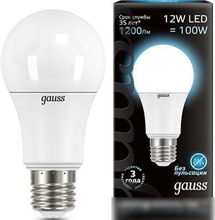 Gauss E27 12Вт 4100K [102502212]