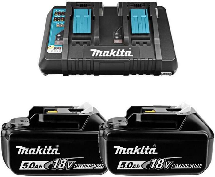 Makita BL1850B + DC18RD 191L75-3 (18В/5 Ah + 7.2-18В)