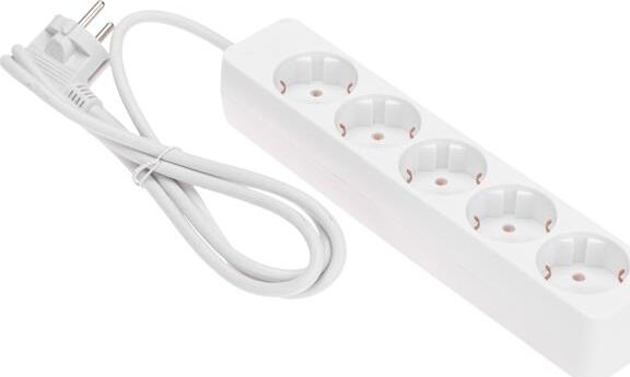 PROCONNECT (13-4211) УДЛИНИТЕЛЬ 5 ГНЕЗД, 1,5М, 3Х0,75ММ?, С/З, БЕЛЫЙ