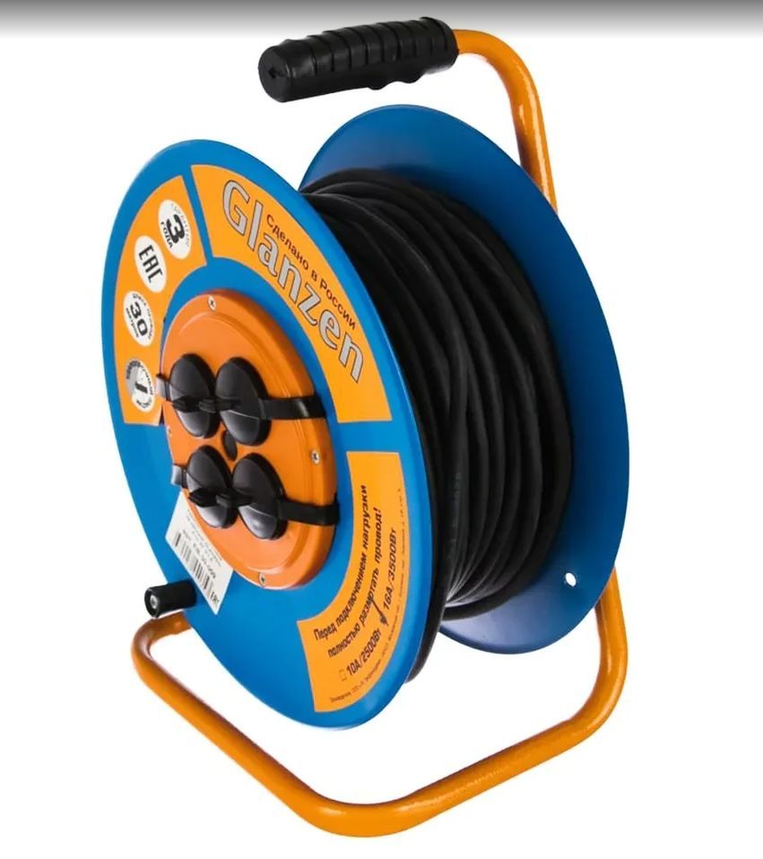 GLANZEN EB-30-009, на катушке, с/з, 4 роз- 30м