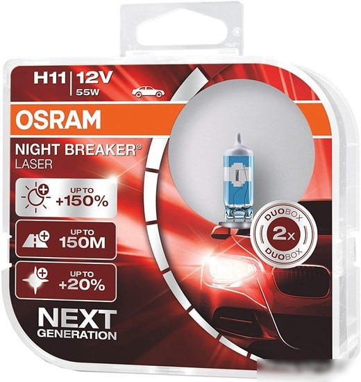 OSRAM Автолампа галогенная 64211NL-HCB55W12VPGJ1925X2BOXTRQR2B