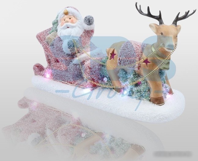 Neon-Night Керамическая фигурка «Дед Мороз в санях» 505-029