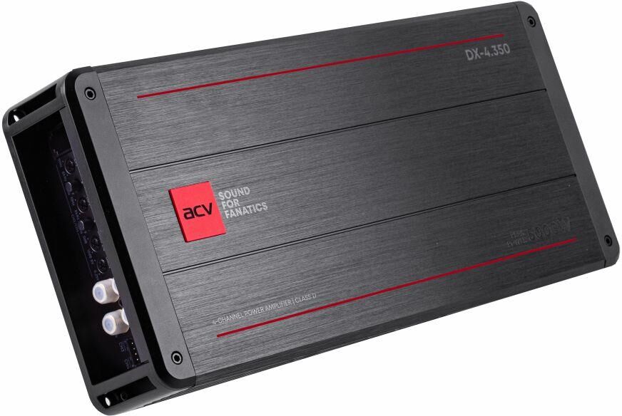 ACV DX-4.350 V4 4*350Вт/4-3-2 канал/4-2 Ом/HPF/LPF/BP/BassBoost/High Input/D class