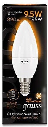 Gauss LED Candle E14 9.5 Вт 3000 К 103101110