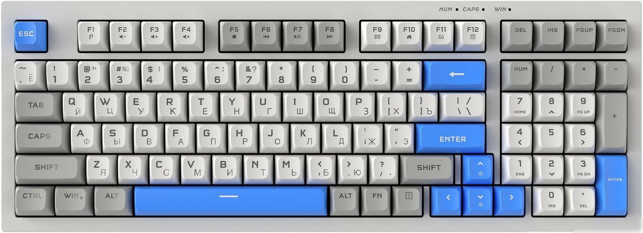 RITMIX RKB-598BL Gray серый-голубой