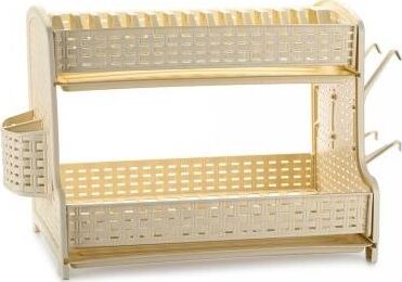 VIOLET РОТАНГ Сушилка для посуды 2-х ярусная слоновая кость 270226