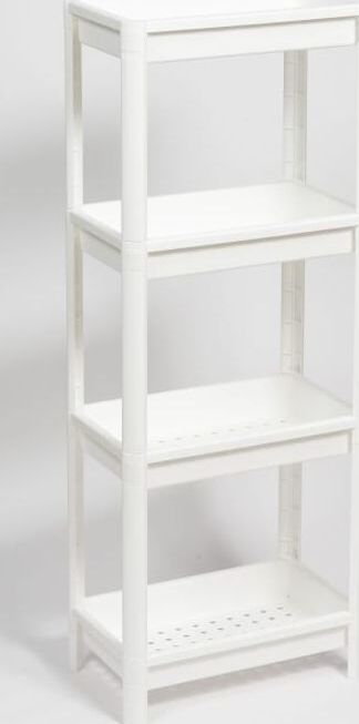 VIOLET Этажерка VIKEA широкая 4-х ярусная (белая) 781406