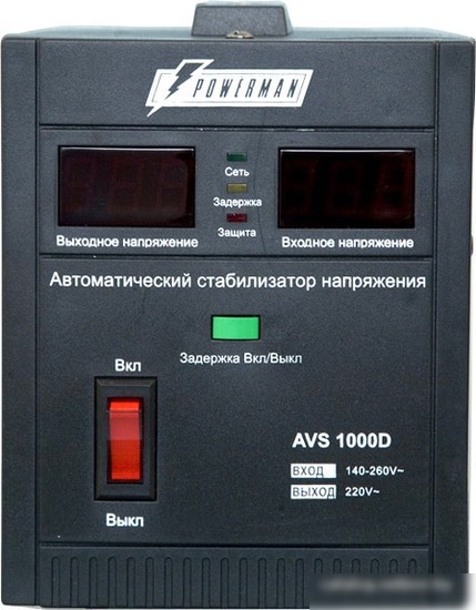 Стабилизатор напряжения Powerman AVS 1000D Black