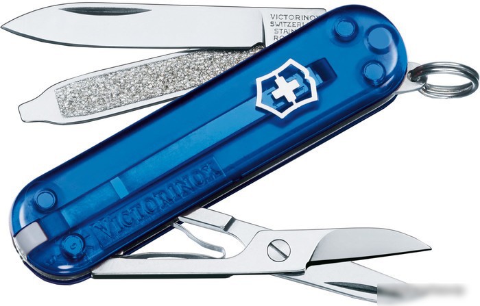 Мультитул Victorinox Classic SD Blue Transparent [0.6223.T2]
